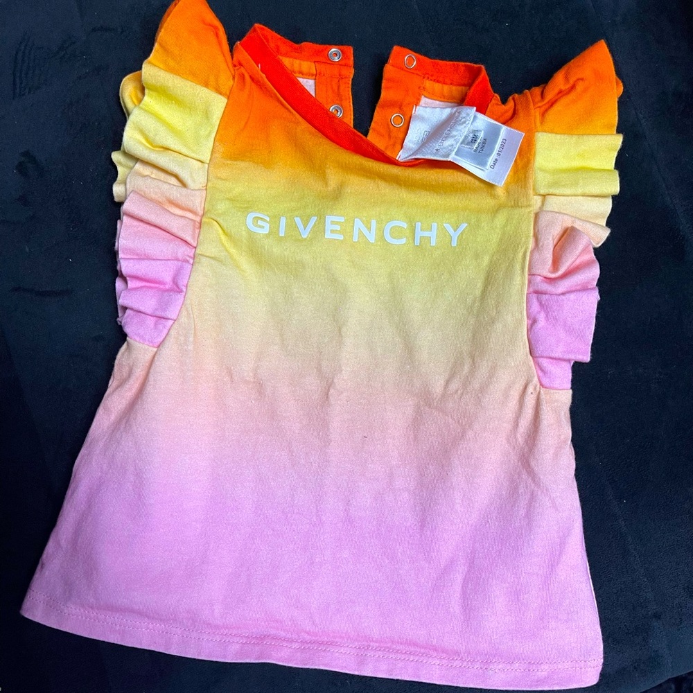 Givenchy Kids logo-print gradient-effect top